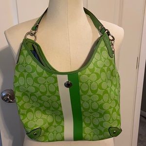 Coach green purse